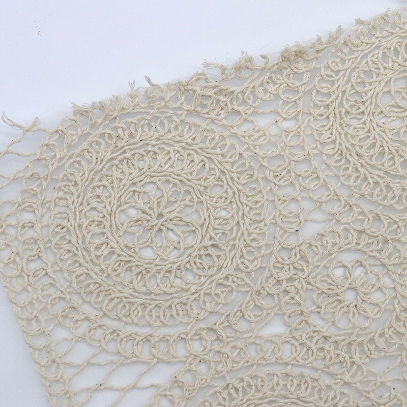 Hot selling polyester cotton guipure lace fabric embroidery geometry luxury lace fabric for clothing9
