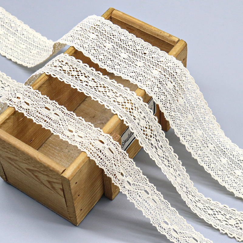 Pure cotton edge skin-friendly crochet lace trim for hometextile