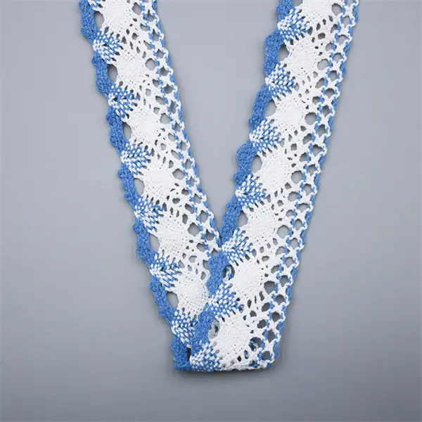 Hot Sale Border Lace Polyester Cotton Trim Skin-Friendly Embroidery Crochet Lace Trim For Clothing6