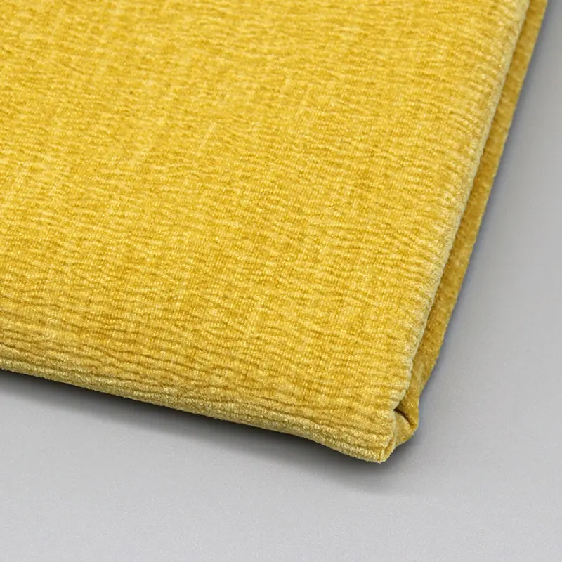 High-Quality Yellow Chenille Fabric – Soft, Skin-Friendly, and Richly Dyed for Garments