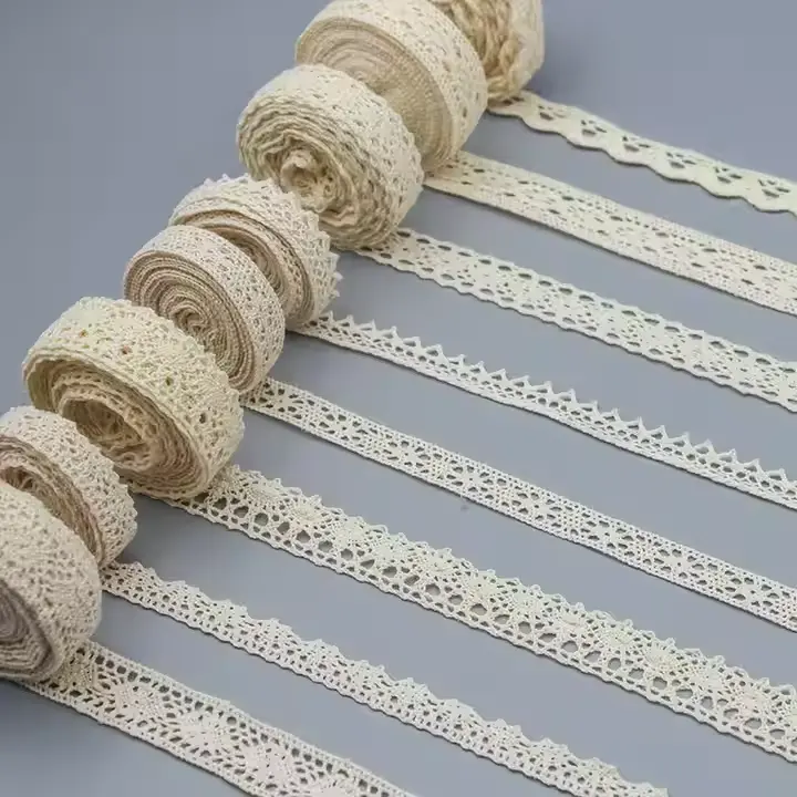 Hot Selling Vintage Crochet Lace Scalloped Ribbon For Gift Wrapping